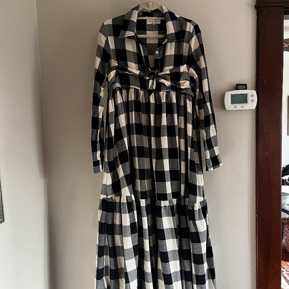 Mara Hoffman Gingham Plaid Maxi dress
